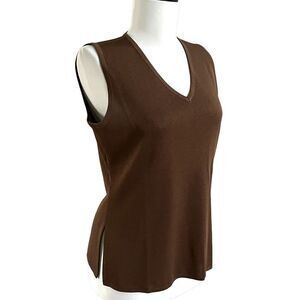 Exclusively Misook Sleeveless Shell Tank Top S Knit Minimalist Quiet Luxury